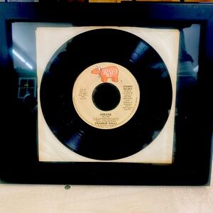 Frankie Valli vinyl framed “ Grease” vintage 45.